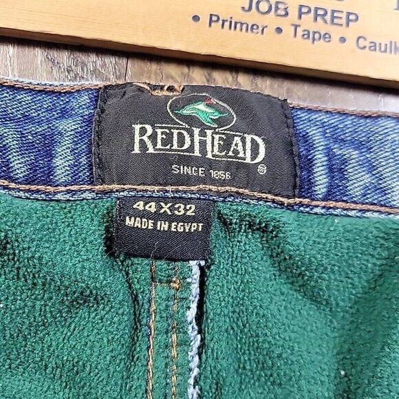 Red Head Jeans Mens 44x30.5 Tag 44x32 Fleece Lined Straight Medium Wash Denim - Picture 3 of 8
